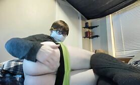 Cute Femboy Twink Plays with New Toy